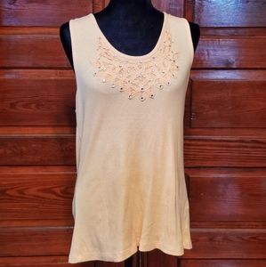 Creamsicle colored sequin tank